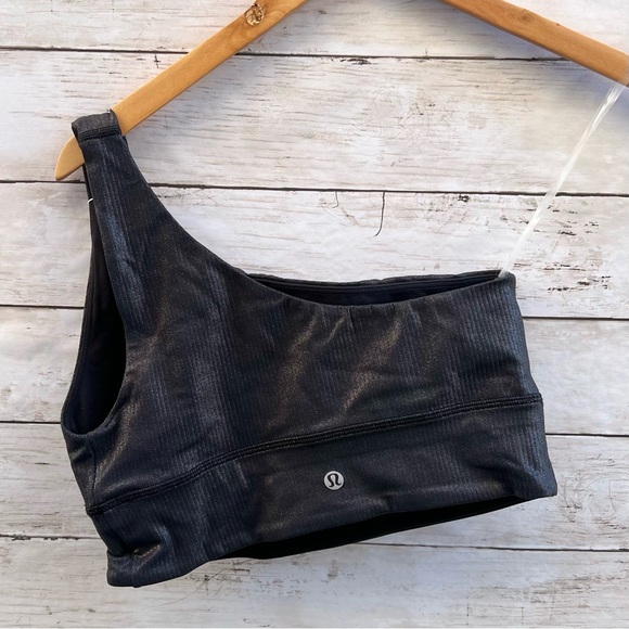 NEW Size 8 Lululemon Align Asymmetrical Ribbed Bra Light Support A/B Cup Shine - Picture 7 of 11